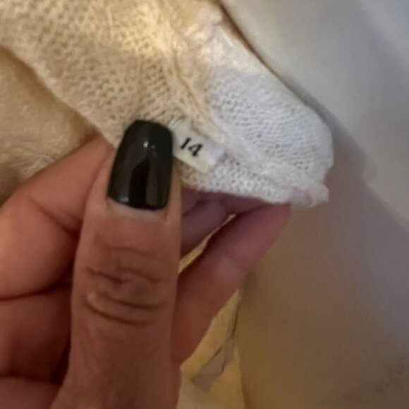 50'S VINTAGE GENE SHELLY'S BOUTIQUE SEQUIN MINK TRIM GOWN SIZE 14 - Picture 8 of 8